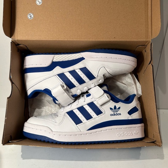 Adidas Forum Low White Royal Blue - Picture 1 of 5